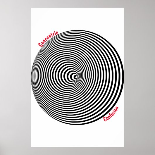 Coconcentrische Verwarringsposter Poster (Voorkant)