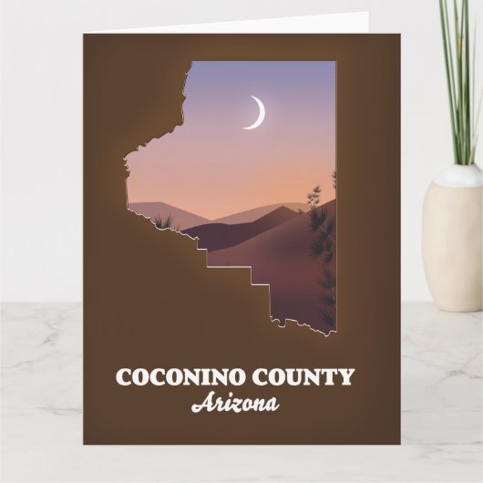 Coconino County Arizona Map. Kaart (Voorkant)