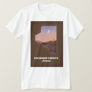 Coconino County Arizona Map. T-shirt
