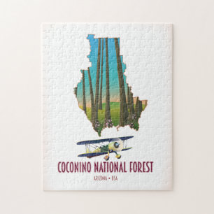 Coconino National Forest Arizona USA-kaart Legpuzzel