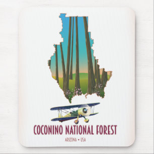 Coconino National Forest Arizona USA kaart Muismat