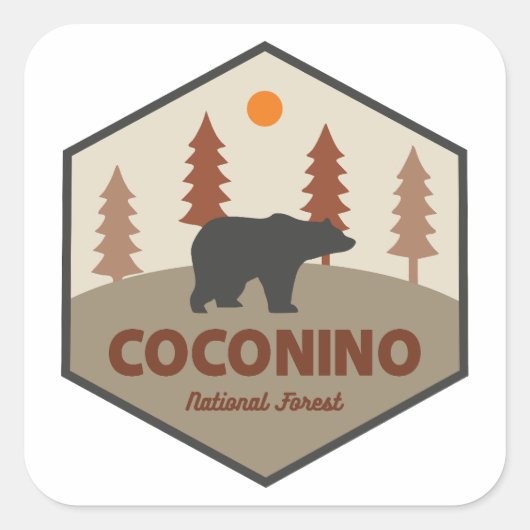 Coconino National Forest Beer Vierkante Sticker (Voorkant)