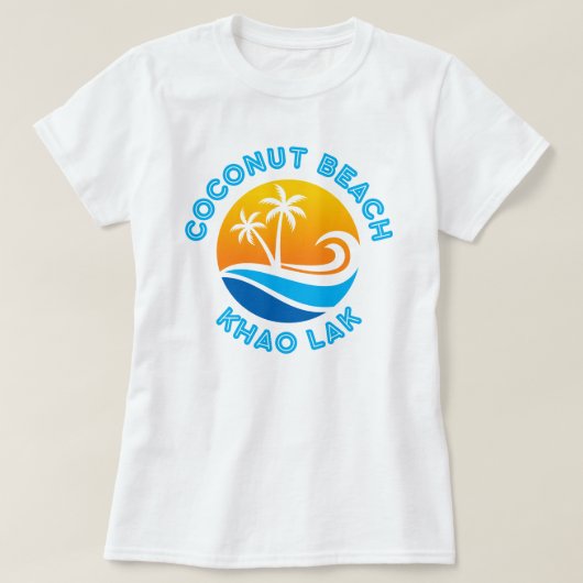 COCONUT BEACH-KHAO LAK T-SHIRT (Design voorkant)