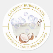 Coconut Bubble Bath label (Voorkant)