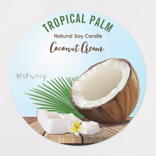 Coconut Candle Labels (Design 2)