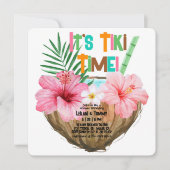 Coconut Cocktail Tropical Tiki Party Shower Kaart (Voorkant)