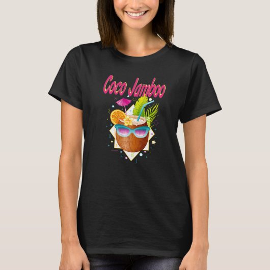Coconut Colorful Illustration T-shirt (Voorkant)