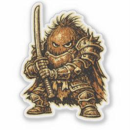 Coconut Crusader — Funny Tropical Fruit Heavy  Sticker