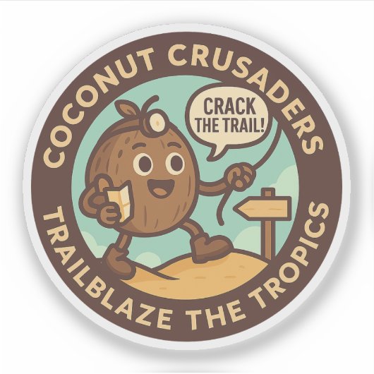 Coconut Crusaders Trailblaze The Tropics Sticker (Voorkant)