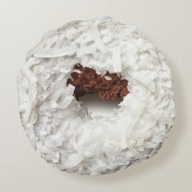 Coconut Donut Pillow Rond Kussen (Achterkant)
