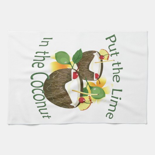 Coconut Drink Tiki Bar Towel Theedoek (Horizontaal)