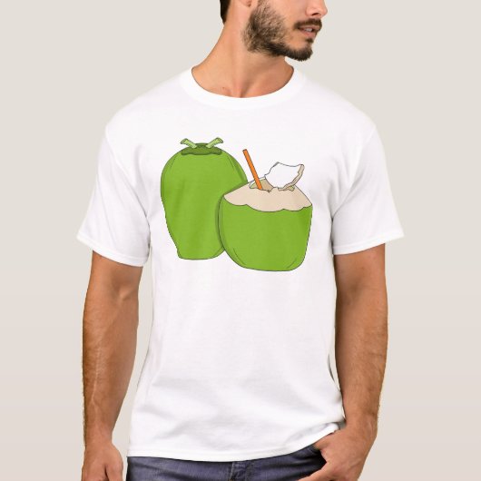 Coconut Duo: Green Splash T-shirt (Voorkant)