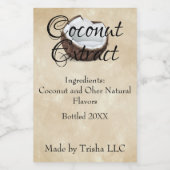 Coconut Extract Eigen label Wijn Etiket (Enkel label)