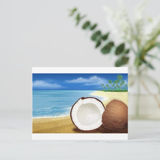 Coconut Getaway Briefkaart (Staand voorkant)