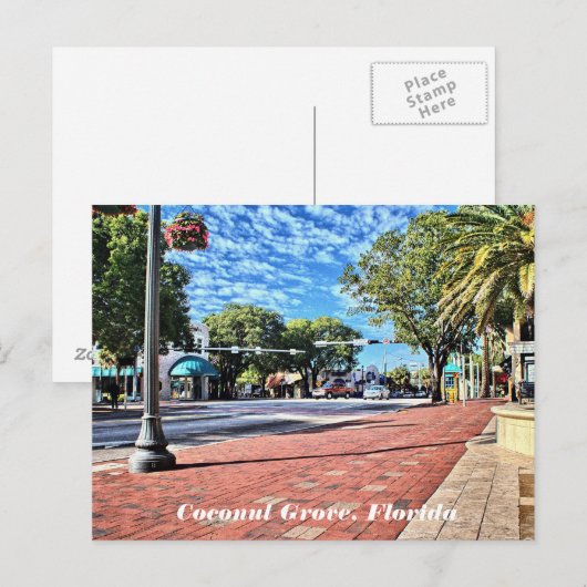 Coconut Grove, Florida Briefkaart (Voorkant / Achterkant)