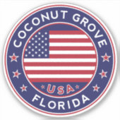 Coconut Grove Florida, Coconut Grove Sticker (Voorkant)