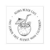 Coconut Juice Aangepaste naam Retouradres Zelfinktende Stempel (Design)
