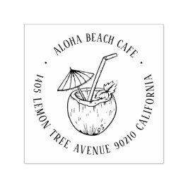  Coconut Juice Aangepaste naam Retouradres Zelfinktende Stempel