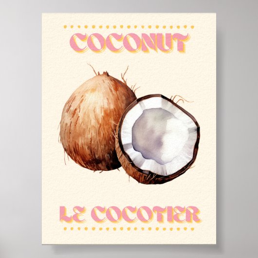 Coconut Le Cocotier Frans Poster (Voorkant)