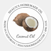 Coconut Oil Modern label (Voorkant)