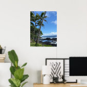 Coconut Palm Beach Hawaii Poster @3dudes1life (Thuiskantoor)
