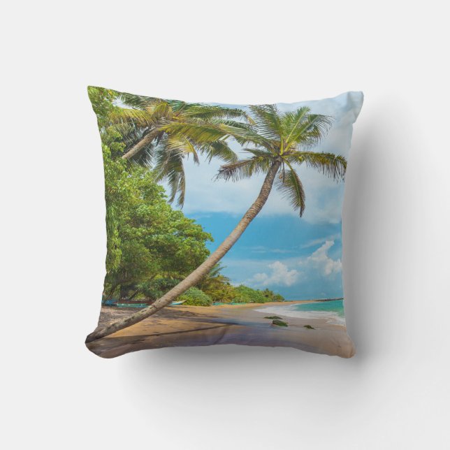 Coconut Palm, Mirissa Beach | Sri Lanka Kussen (Voorkant)