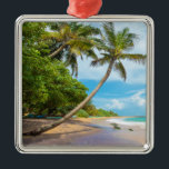 Coconut Palm, Mirissa Beach | Sri Lanka Metalen Ornament<br><div class="desc">Op deze foto staat een kokospalm op Mirissa Beach,  Sri Lanka. Een tropisch paradijs en een idyllisch strand.</div>