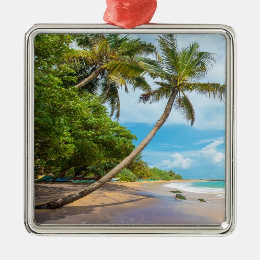 Coconut Palm, Mirissa Beach | Sri Lanka Metalen Ornament (Voorkant)