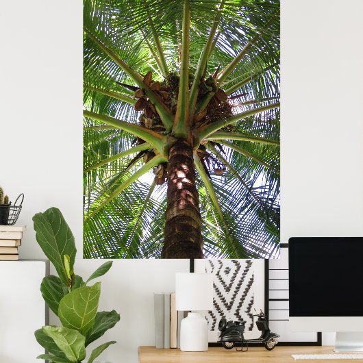 Coconut Palm Poster (Thuiskantoor)
