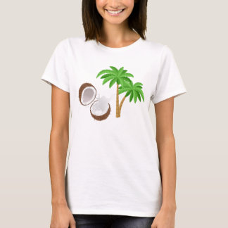 Coconut Palm Tree Ringer T-shirt