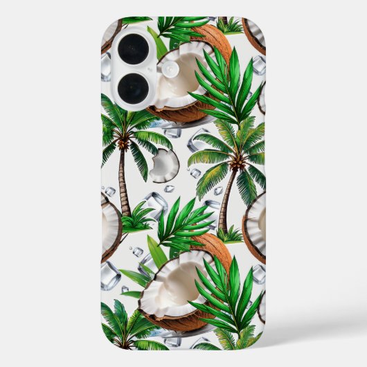 Coconut Palm Tree Tropical Pattern Design Case-Mate iPhone Case (Achterkant)