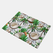 Coconut Palm Tree Tropical Pattern Design Deurmat (Schuin)
