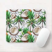 Coconut Palm Tree Tropical Pattern Design Muismat (Met muis)