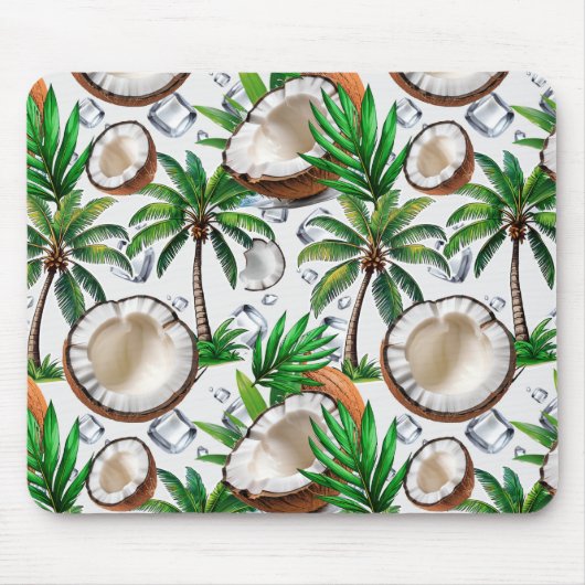 Coconut Palm Tree Tropical Pattern Design Muismat (Voorkant)