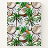 Coconut Palm Tree Tropical Pattern Design Notitieboek (Achterkant)