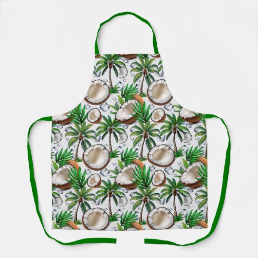 Coconut Palm Tree Tropical Pattern Design Schort (Voorkant)