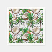 Coconut Palm Tree Tropical Pattern Design Servet (Voorkant)