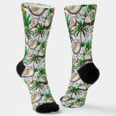 Coconut Palm Tree Tropical Pattern Design Sokken (Gebogen)