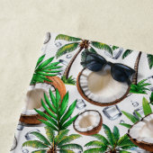 Coconut Palm Tree Tropical Pattern Design Strandlaken (In situ)