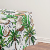 Coconut Palm Tree Tropical Pattern Design Tafelkleed (Voorbeeld)