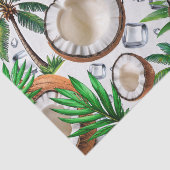 Coconut Palm Tree Tropical Pattern Design Tissuepapier (Detail)