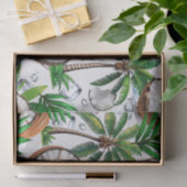Coconut Palm Tree Tropical Pattern Design Tissuepapier (Geschenk)