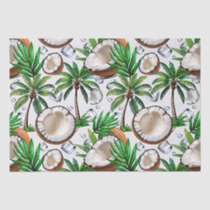 Coconut Palm Tree Tropical Pattern Design Tissuepapier