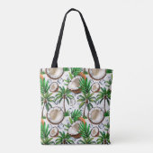 Coconut Palm Tree Tropical Pattern Design Tote Bag (Achterkant)