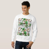Coconut Palm Tree Tropical Pattern Design Trui (Voorkant volledig)