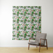 Coconut Palm Tree Tropical Pattern Design Wandkleed (In situ)
