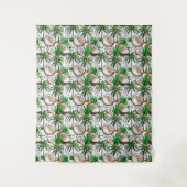 Coconut Palm Tree Tropical Pattern Design Wandkleed (Voorkant)