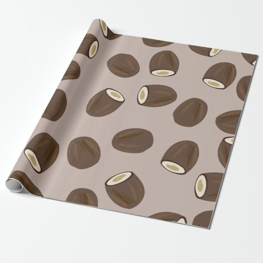 Coconut Pattern Cadeaupapier (Uitgerold)