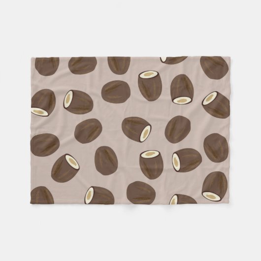 Coconut Pattern Fleece Deken (Voorkant (Horizontaal))