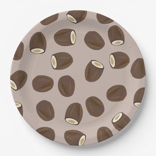 Coconut Pattern Papieren Bordje (Voorkant)